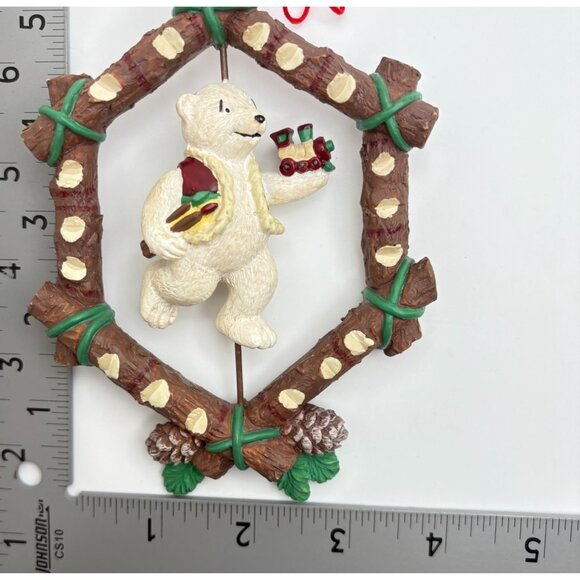 Midwest Of Cannon Falls Polar Bear Christmas Tree Ornament Artist Painter Spins - Picture 4 of 6